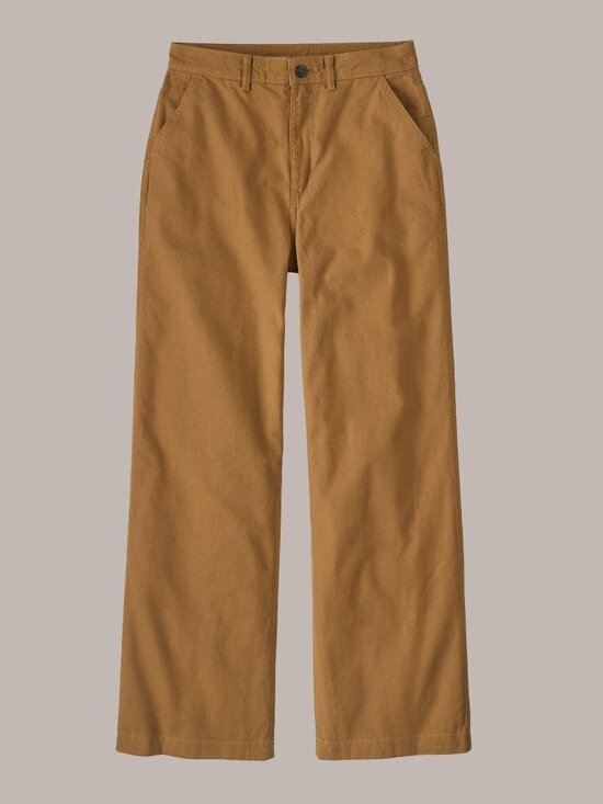 Patagonia Pants - PATAGONIA Women's Point Reyes Canvas Wide-Leg Pants Size 4 in Nest Brown